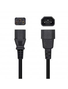 AISENS Cable Alimentación CPU, C13 H-C14 M, Negro, 3.0m 2