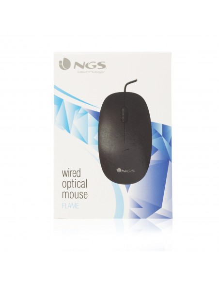 NGS Flame ratón mano derecha USB tipo A Óptico 1000 DPI