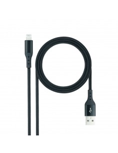 Nanocable Cable Lightning a USB 2.0, Lightning M -USB A M, Negro, 1 m