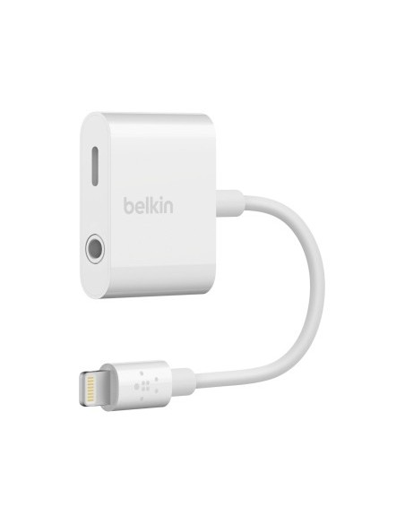 Belkin RockStar cable de teléfono móvil Blanco Lightning Lightning + 3.5mm
