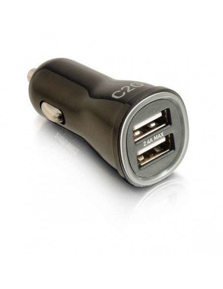 C2G Cargador inteligente de coche USB de 2 puertos, salida 2,4 A