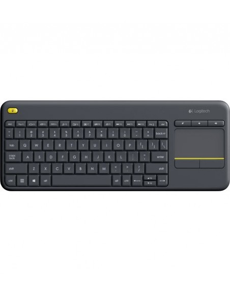 Logitech K400 Plus Tv teclado RF inalámbrico QWERTZ Checa Negro