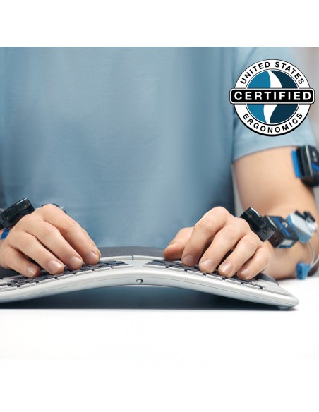 Logitech Ergo K860 teclado RF Wireless + Bluetooth Internacional de EE.UU. Grafito