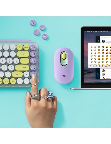 Logitech POP Keys Wireless Mechanical Keyboard With Emoji Keys teclado Bluetooth QWERTY Inglés Color menta
