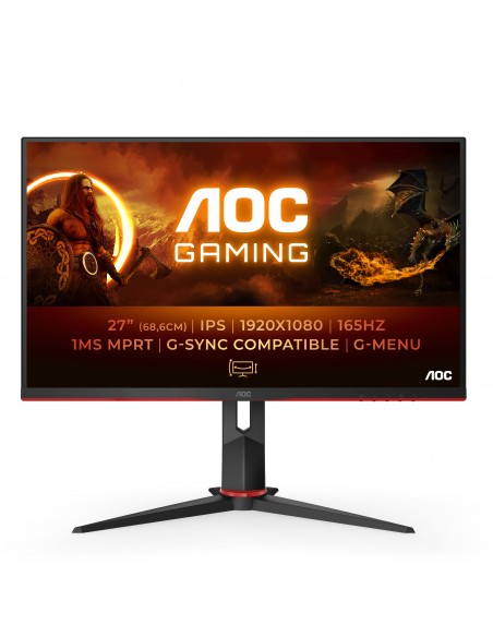 AOC 27G2SPU BK pantalla para PC 68,6 cm (27") 1920 x 1080 Pixeles Full HD Negro, Rojo