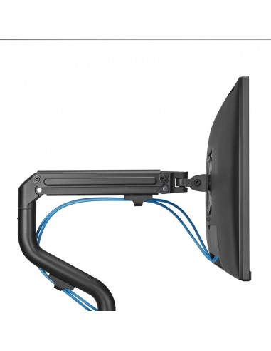 AISENS Soporte de Mesa ECO Contrapeso Giratorio e Inclinable para Monitor TV 8Kg (3 Pivotes, 2 Brazos) de 17-32, Negro