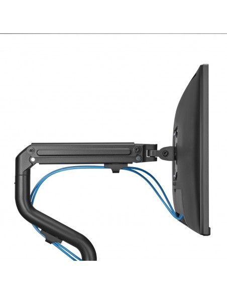 AISENS Soporte de Mesa ECO Contrapeso Giratorio e Inclinable para Monitor TV 8Kg (3 Pivotes, 2 Brazos) de 17-32, Negro