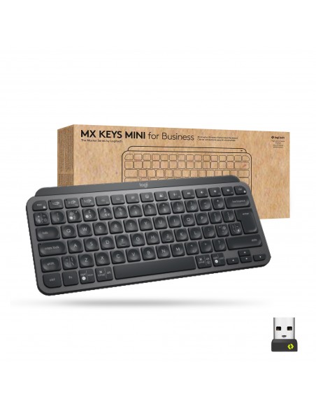 Logitech Mx Keys Mini For Business teclado RF Wireless + Bluetooth QWERTY Inglés Grafito