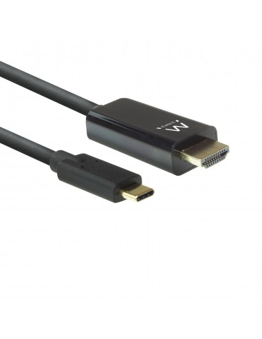 Ewent EW9824 adaptador de cable de vídeo 2 m USB Tipo C HDMI tipo A (Estándar) Negro