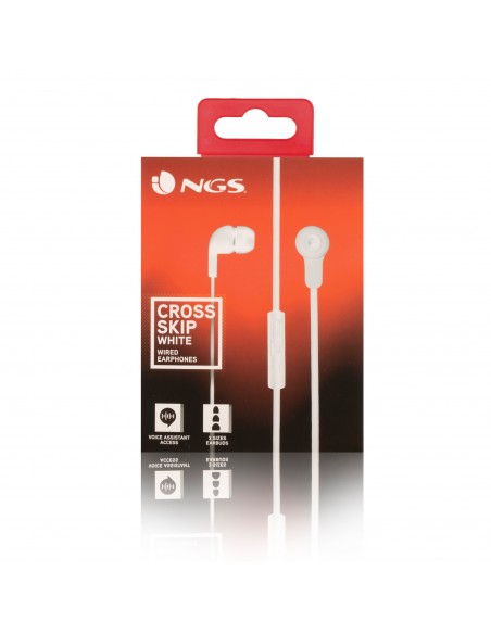 NGS Cross Skip Auriculares Alámbrico Dentro de oído Llamadas Música Blanco