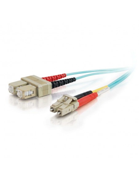 C2G 85532 cable de fibra optica 2 m LC SC OFNR Turquesa