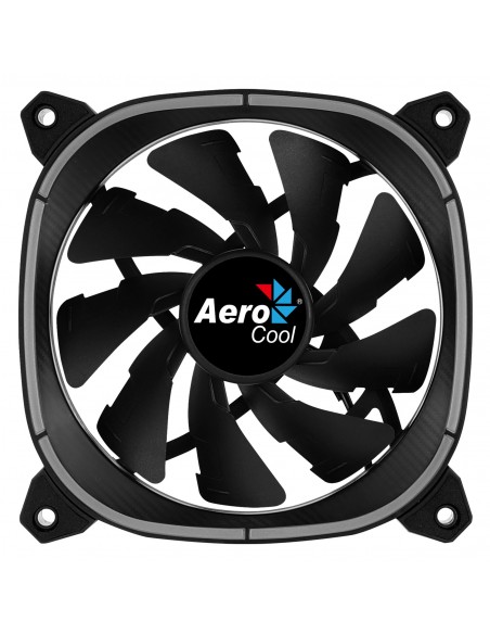 Aerocool ASTRO12 Ventilador PC 12cm LED RGB Antivibración 6 pines Negro