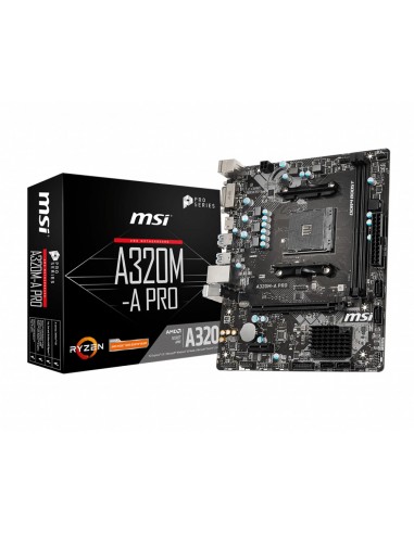 MSI A320M-A PRO placa base AMD A320 Zócalo AM4 micro ATX