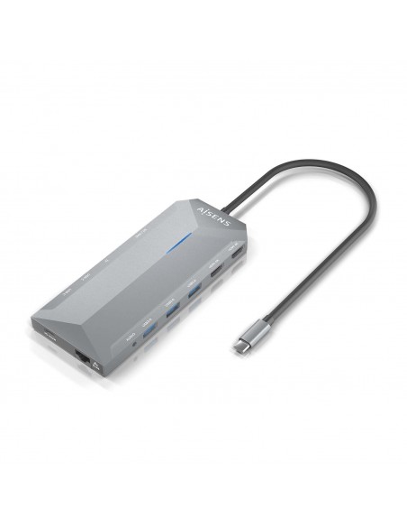 AISENS USB-C Dock 12 En 1, USB-C A 2xHDMI, 1xRJ45, 3xUSB-A, 2xUSB-C, 1xUSB-C PD, 1xAudio, 1xSD, 1xMicro SD, Gris, 30cm AISENS USB-C Dock 12 En 1, USB-C A 2xHDMI, 1xRJ45, 3xUSB-A, 2xUSB-C, 1xUSB-C PD, 1xAudio, 1xSD, 1xMicro SD, Gris, 30cm