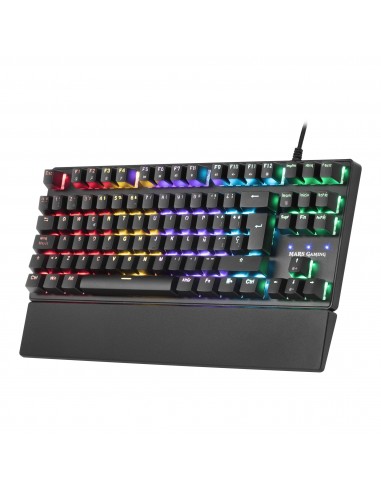Mars Gaming MKXTKLBPT Teclado Mecánico Ultra-compacto TKL RGB Reposamuñecas Switch OUTEMU SQ Azul Idioma Portugués