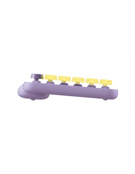 Logitech Pop Keys teclado RF Wireless + Bluetooth QWERTY Inglés del Reino Unido Color menta, Violeta, Blanco, Amarillo