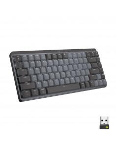 Logitech MX Mini Mechanical teclado RF Wireless + Bluetooth QWERTY Internacional de EE.UU. Grafito, Gris
