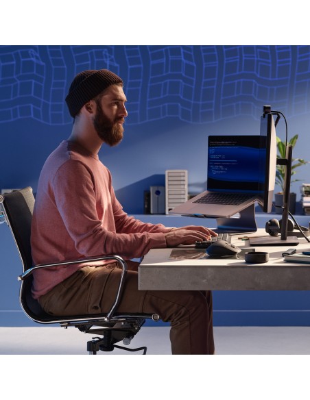 Logitech MX Mini Mechanical teclado RF Wireless + Bluetooth QWERTY Internacional de EE.UU. Grafito, Gris