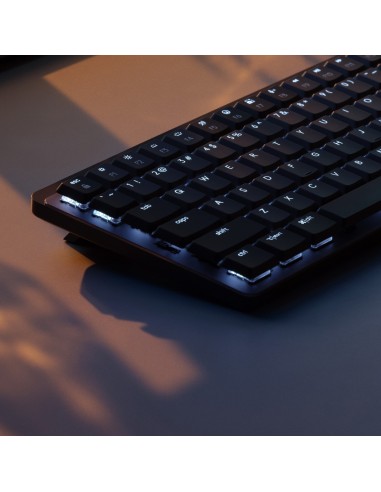 Logitech MX Mini Mechanical teclado RF Wireless + Bluetooth QWERTY Internacional de EE.UU. Grafito, Gris