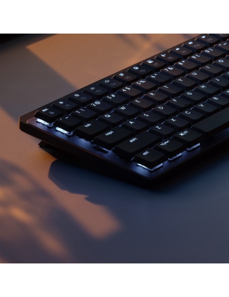 Logitech MX Mini Mechanical teclado RF Wireless + Bluetooth QWERTY Internacional de EE.UU. Grafito, Gris