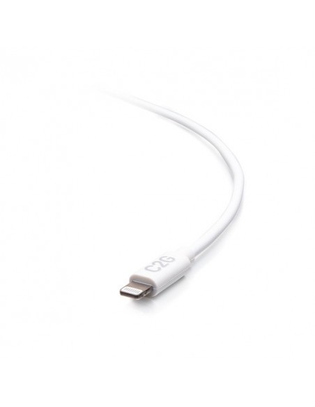C2G Cable de sincronización y de carga de macho USB-A a macho Lightning, 0,9 m (3 ft), blanco