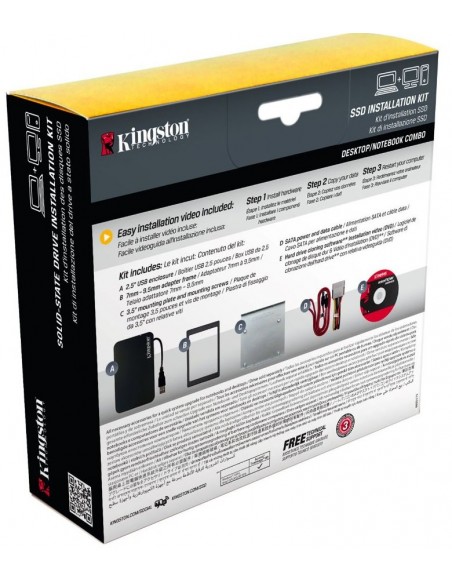 Kingston Technology SNA-B caja para disco duro externo Caja de disco duro (HDD) Negro 2.5"