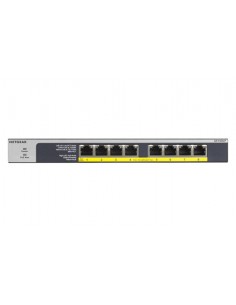 NETGEAR GS108LP No administrado Gigabit Ethernet (10 100 1000) Energía sobre Ethernet (PoE) 1U Negro, Gris