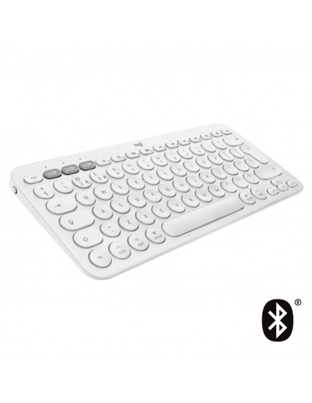 Logitech K380 for Mac Multi-Device Bluetooth Keyboard teclado QWERTY Inglés Blanco