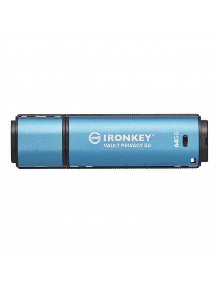 Kingston Technology IronKey Vault Privacy 50 unidad flash USB 64 GB USB tipo A 3.2 Gen 1 (3.1 Gen 1) Azul