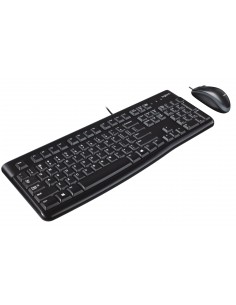 Logitech Desktop MK120 teclado Ratón incluido USB QWERTY Inglés internacional Negro