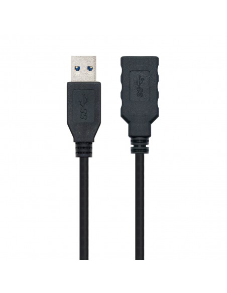 Nanocable CABLE USB 3.0, TIPO A M-A H, NEGRO, 1.0 M
