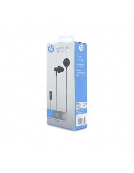 HP DHH-1126 Auriculares Alámbrico Dentro de oído Llamadas Música USB Tipo C Negro