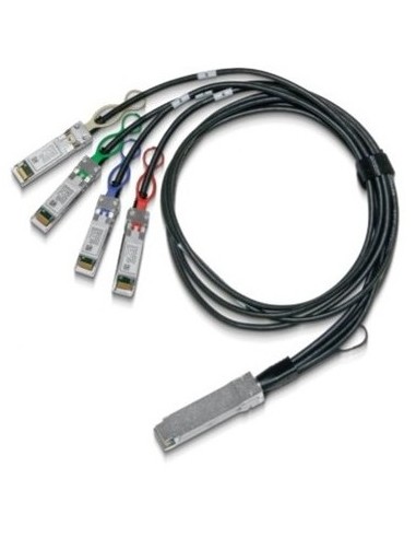 Mellanox Technologies MCP7F00-A001R30N cable de fibra optica 1 m QSFP28 4x SFP28 Negro