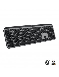 Logitech MX Keys f  Mac teclado RF Wireless + Bluetooth QWERTY Internacional de EE.UU. Gris