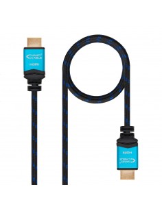 Nanocable Cable HDMI V2.0 4K@60GHz 18 Gbps A M-A M, negro, 0.5 m.