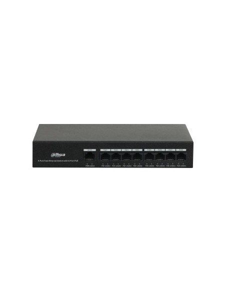 Dahua Technology PoE DH-PFS3009-8ET-65 switch No administrado L2 Fast Ethernet (10 100) Energía sobre Ethernet (PoE) Negro