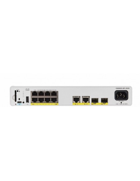 Cisco Catalyst C9200CX-8P-2X2G-E switch Gestionado L2 L3 Gigabit Ethernet (10 100 1000) Energía sobre Ethernet (PoE) Gris