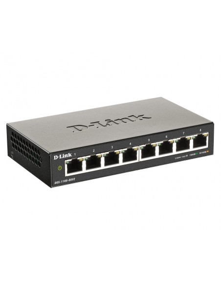 D-Link DGS-1100-08V2 switch Gestionado L2 Gigabit Ethernet (10 100 1000) Negro