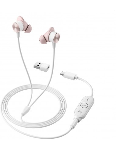 Logitech Zone Auriculares Alámbrico Dentro de oído Llamadas Música USB Tipo C Rosa