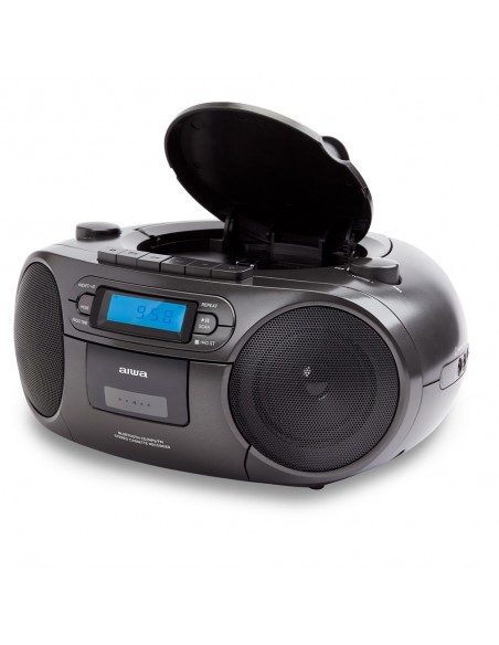Aiwa BBTC-550BK sistema estéreo portátil Digital 6 W FM, PLL Negro Reproducción MP3