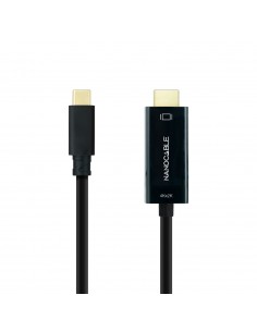Nanocable Cable Conversor USB-C a HDMI 1.4 4K@30HZ 1.8 m, Negro 2