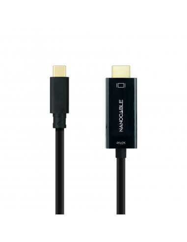 Nanocable Cable Conversor USB-C a HDMI 1.4 4K@30HZ 1.8 m, Negro