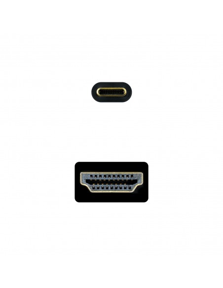 Nanocable Cable Conversor USB-C a HDMI 1.4 4K@30HZ 1.8 m, Negro