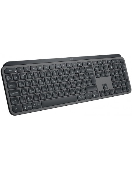 Logitech MX Keys teclado RF Wireless + Bluetooth QWERTY Ruso Grafito