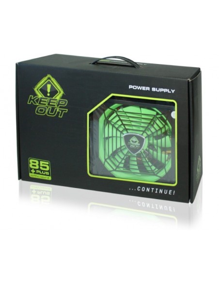 KeepOut FX800 unidad de fuente de alimentación 800 W 20+4 pin ATX ATX Negro, Verde