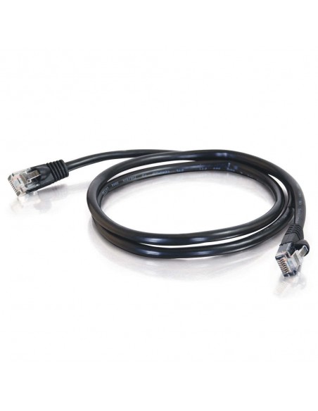C2G Cable de conexión de red de 1 m Cat5e sin blindaje y con funda (UTP), color negro