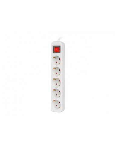 Lanberg PS1-05F-0300-W base múltiple 3 m 5 salidas AC Interior Blanco