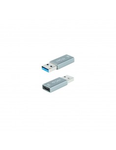 Nanocable Adaptador USB-A 3.1 GEN2 a USB-C, USB-A M-USB-C H, Gris