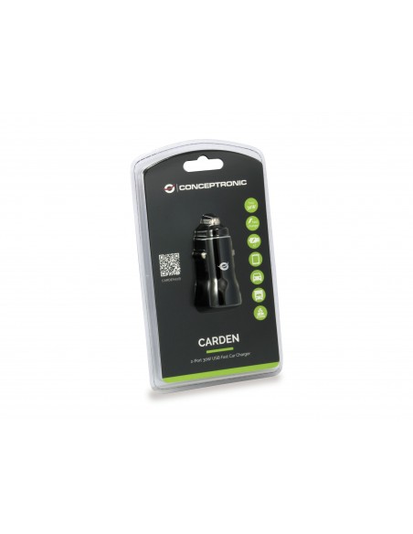 Conceptronic CARDEN01B cargador de dispositivo móvil Universal Negro Encendedor de cigarrillos Auto