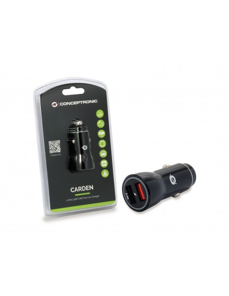 Conceptronic CARDEN01B cargador de dispositivo móvil Universal Negro Encendedor de cigarrillos Auto